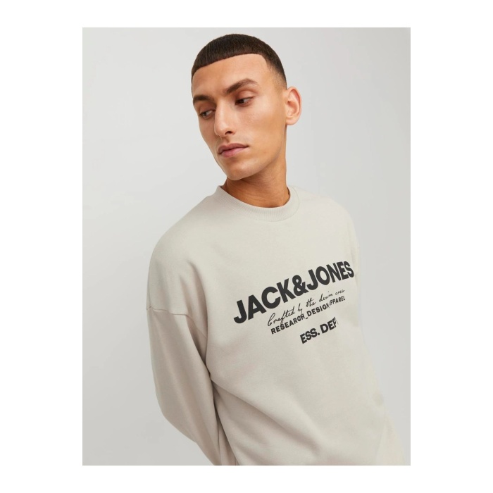Baskılı Bisiklet Yaka Sweatshirt