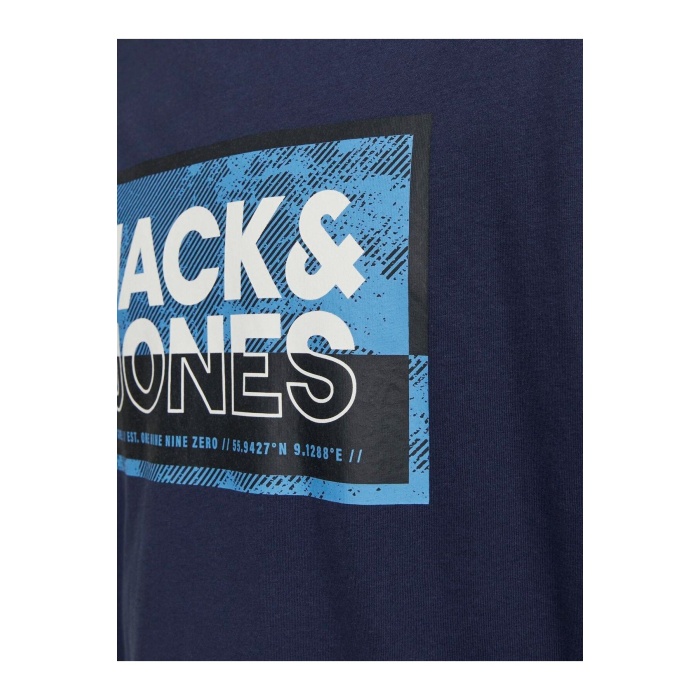 Jack&Jones O Yaka Lacivert Erkek %100 Pamuk T-Shirt 12253442