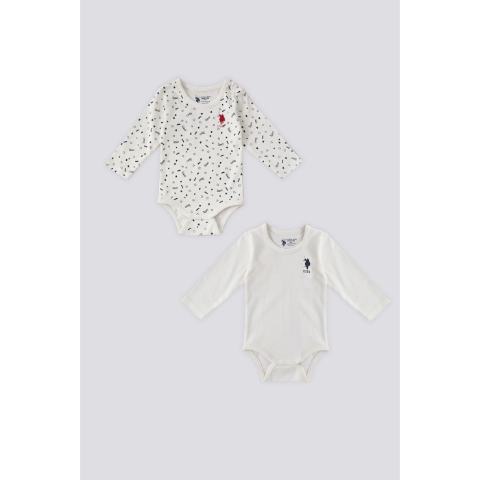 U.S. Polo Assn Krem Uzun Kol Bebek Body Zıbın
