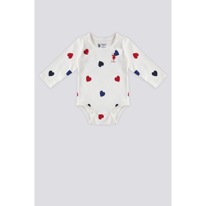 U.S. Polo Assn Ekru Kalpli Bebek Body Zıbın