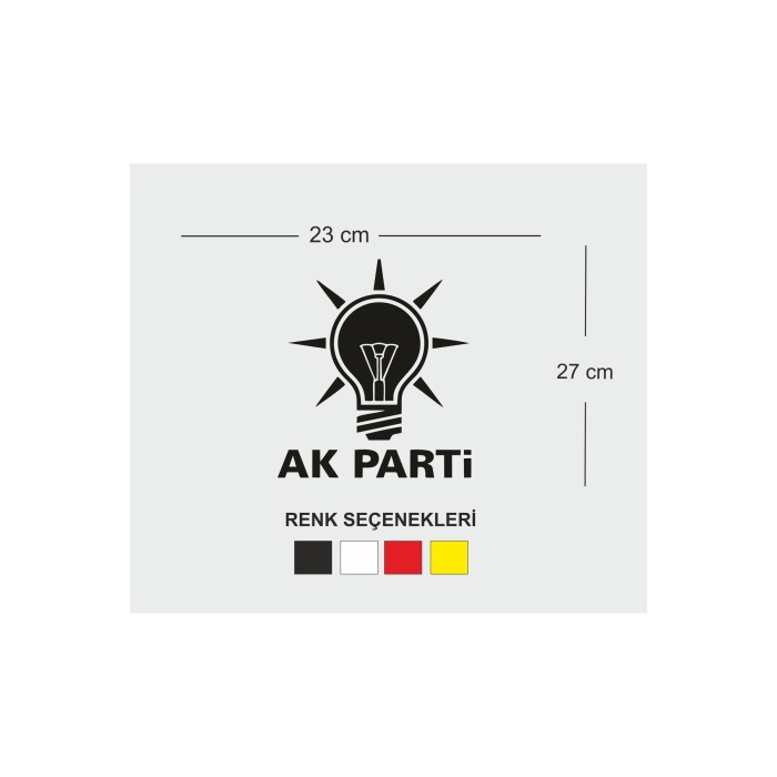 Akp Logo Oto Sticker 23*27 Cm