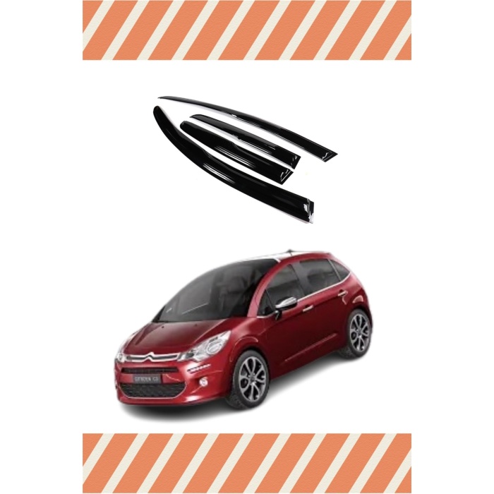 Citroen C-3 2011 Ve 2015 Modellerine Özel 4lü Mügen Tip Cam Rüzgarlığı