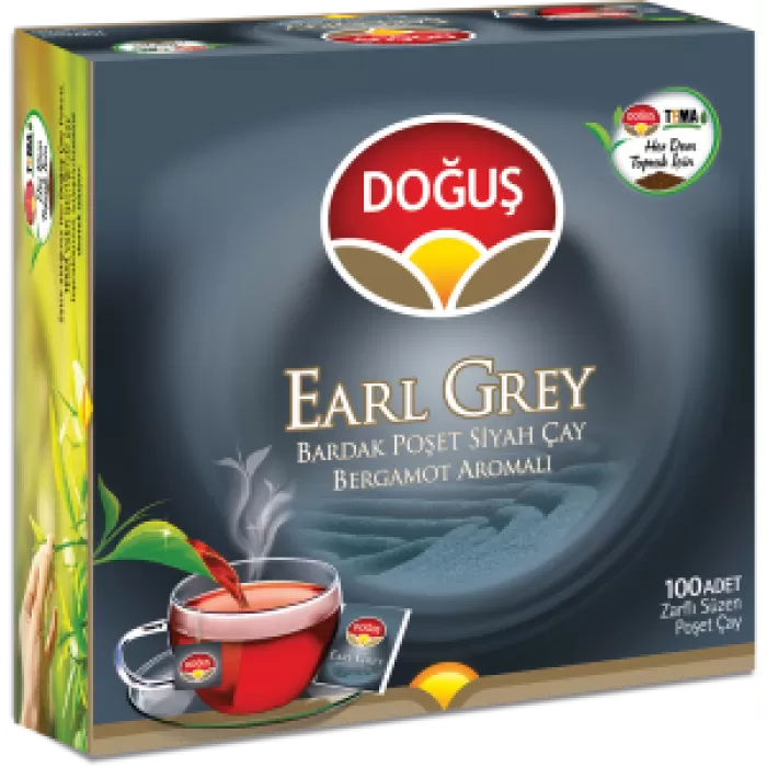 DOĞUŞ EARLY GREY BARDAK POŞET ÇAY 100 LÜ BERGAMOT