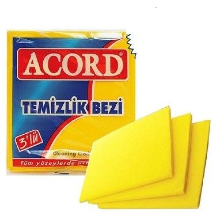 ACORD SARI TEMİZLİK BEZİ 3 LÜ