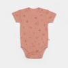 Bibaby Biorganic Waffle Deer And Bird Kısa Kol Body 56984 Ekru Rose