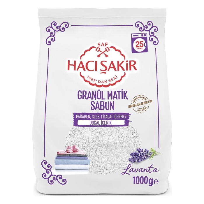 Hacı Şakir Granül Matik Sabun Lavanta 1000 Gr