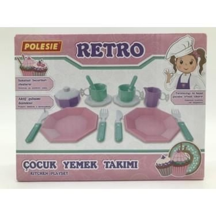 Polesie Retro Çocuk Yemek Takımı 15 Parça - POL-89663