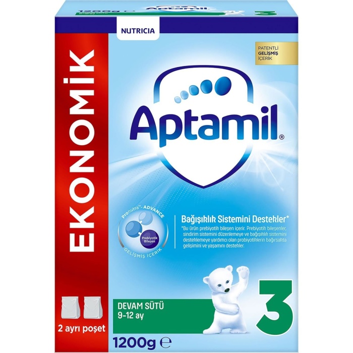 Aptamil 3 Bebek Devam Sütü 9-12 Ay 1200gr