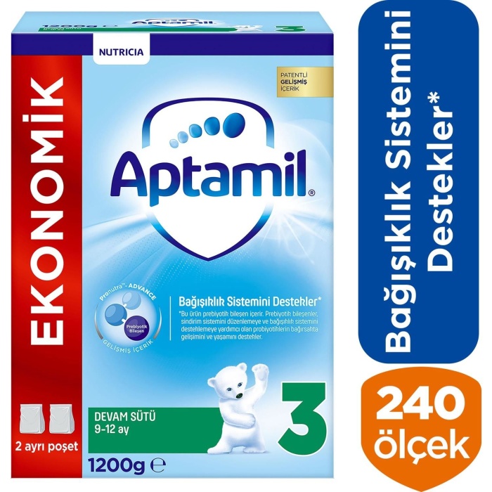 Aptamil 3 Bebek Devam Sütü 9-12 Ay 1200gr