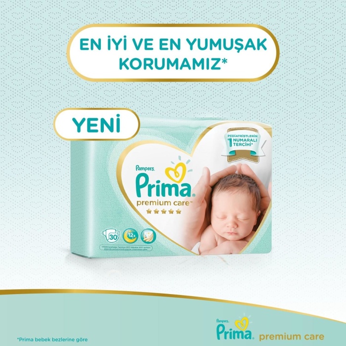 Prima Premium Care Bebek Bezi Ekonomik Paket 2 Beden 60 Adet