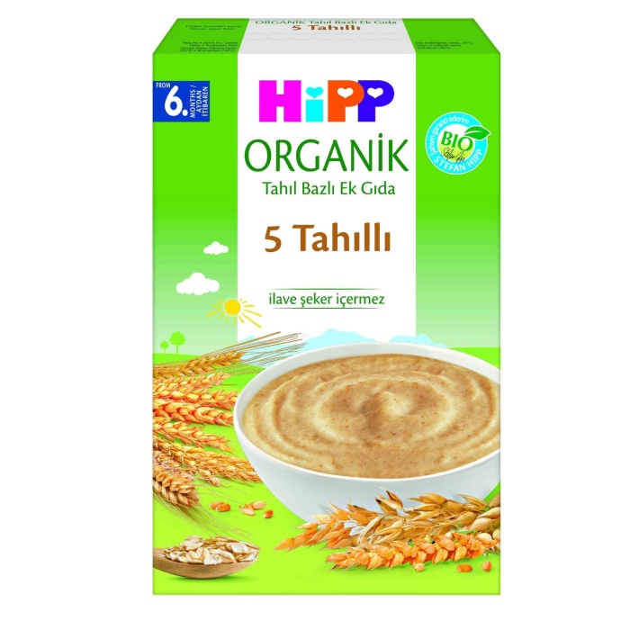 Hipp Organik 5 Tahıllı Tahıl Bazlı Kaşık Maması 200gr