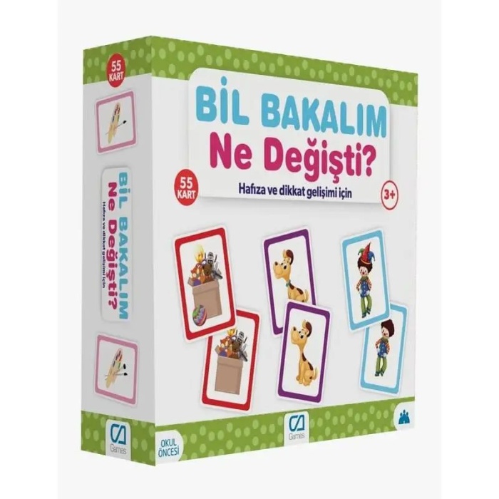 Games Bil Bakalım Ne Değişti? Hafıza ve Dikkat Gelişim Kartı 55 Kart 5109