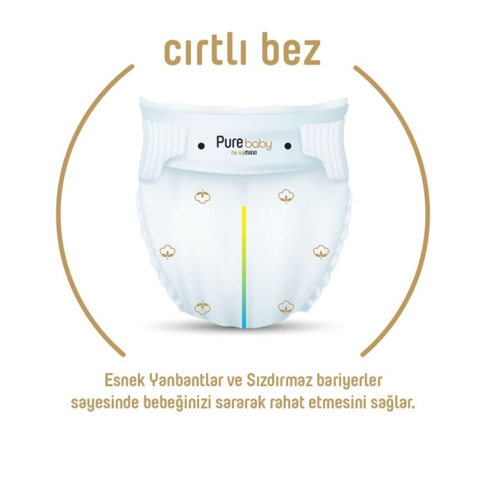 Sleepy Pure Baby Organik Bebek Bezi 4lü Jumbo 6 Beden 15-27 Kg 60 Adet