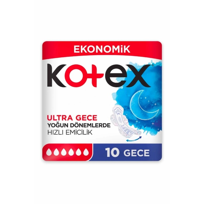 Kotex Ultra Double Gece Ped 10 Adet