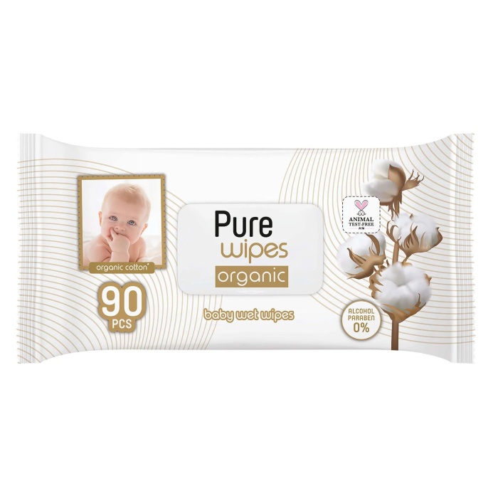 Sleepy Pure Baby Organic Pamuk Islak Mendil 90 Adet