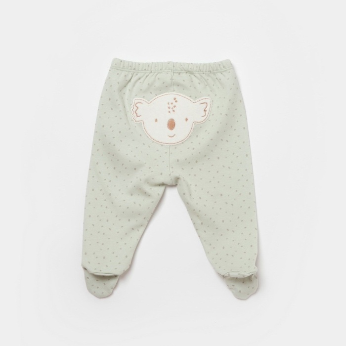 Bibaby Biorganic Koala Jungle Patikli Pantolon 57888 Mint