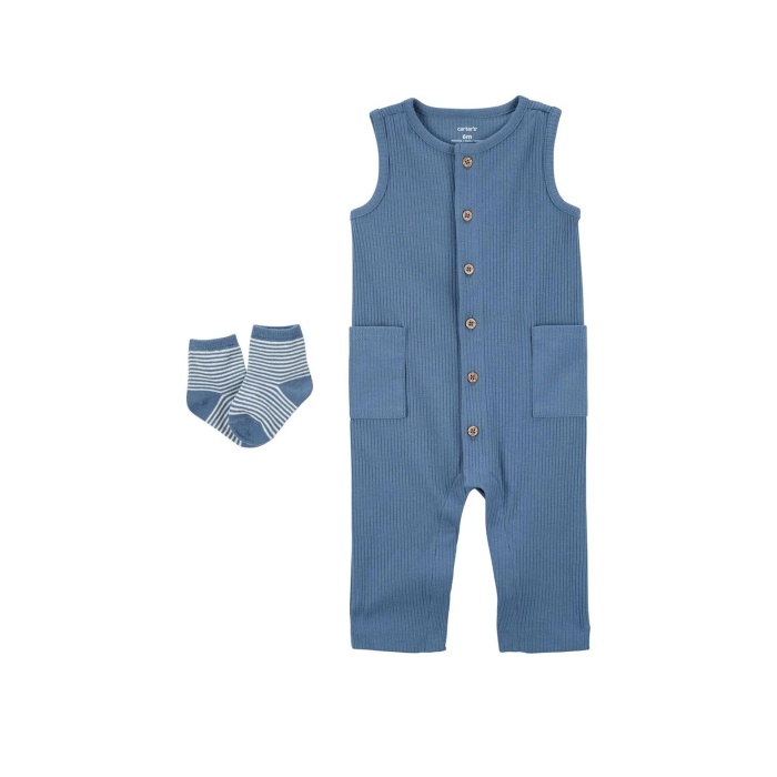 Carters Layette Erkek Bebek Tulumlu Set 1P599810 Karışık Renkli