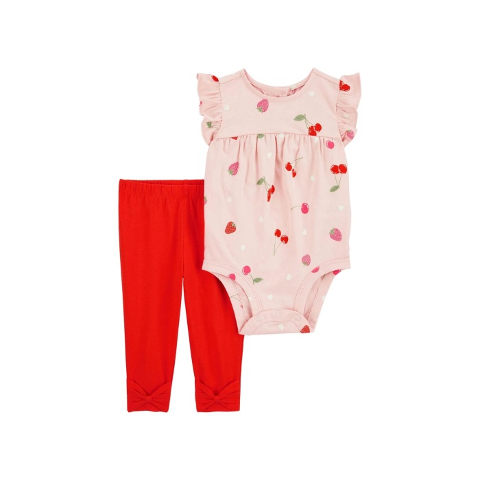 Carters Kız Bebek Body Pantolon set 1Q430010 Karışık Renkli