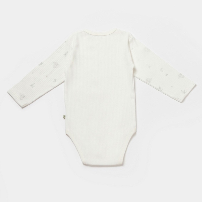 Bibaby Biorganic Koala Jungle Uzun Kol Bebek Body 56973 Gri