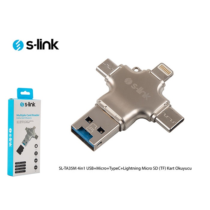 S-link Sl-ta35m 4 İn 1 Usb-micro +type-c +microsd Okuyucu
