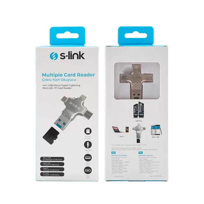 S-link Sl-ta35m 4 İn 1 Usb-micro +type-c +microsd Okuyucu