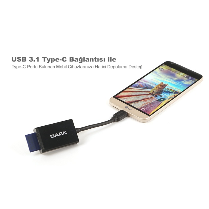 Dark Dk-ac-ucr310 Usb3.1 Type-c Harici Çoklu Kart Okuyucu