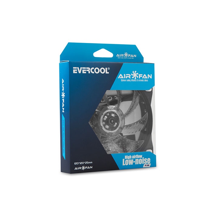 Evercool Cs1230w 120*120*25mm Beyaz Işıklı Şeffaf Kasa Fanı