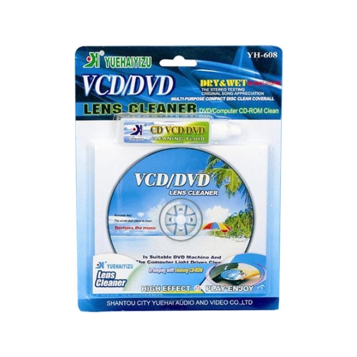 Yuehaiyizu Yh-608 Vcd/dvd/cd Rom Makinesini Kuru Ve Islak Lens Temizleyici