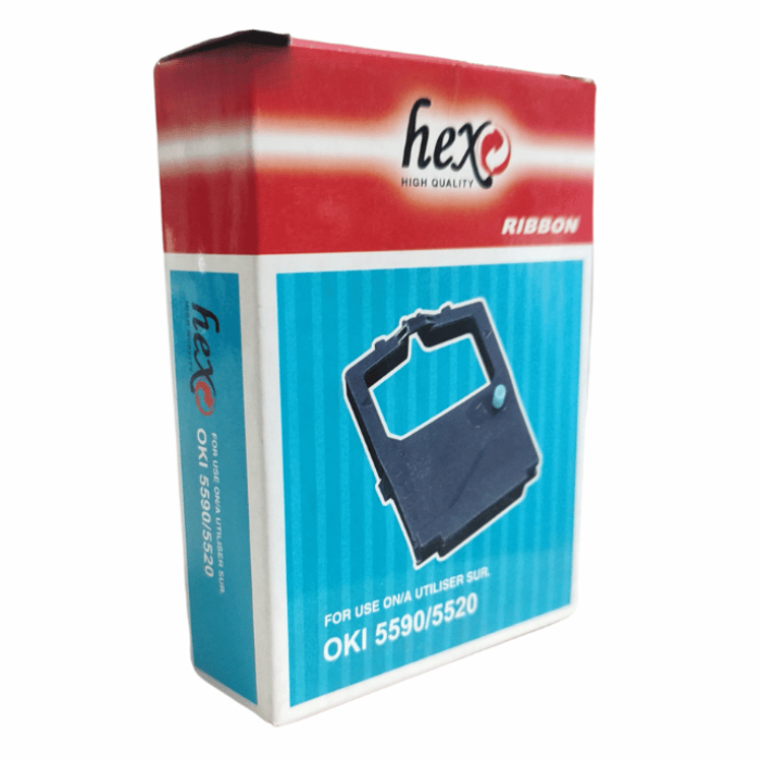 Hex Oki Ml-5520, Ml-5521, Ml-5590, Ml-5591 Siyah Muadil Şerit Kartuşu