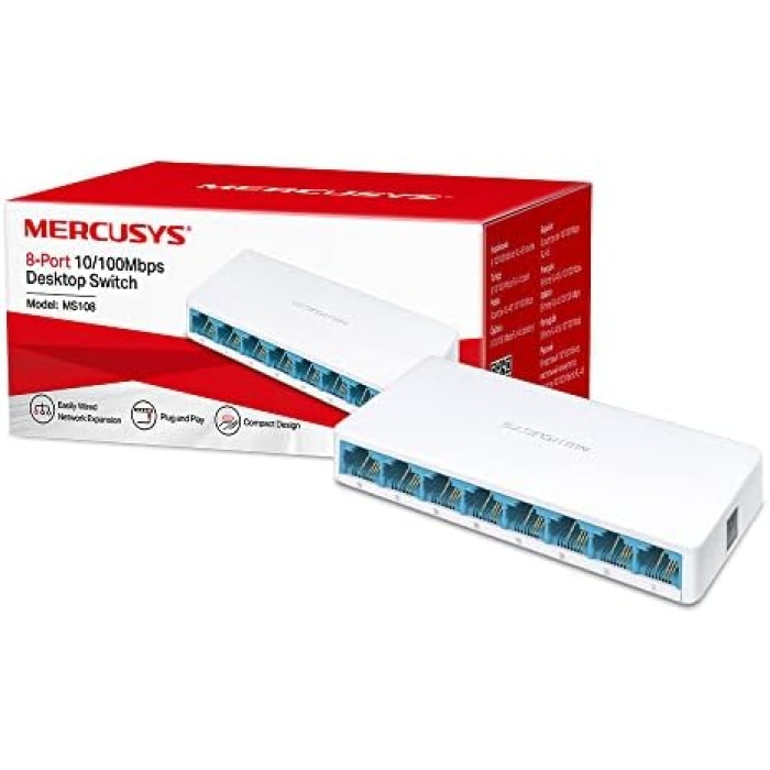 Mercusys Ms108 8 Port 10/100 Mbps Desktop Switch