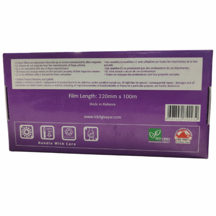 Lc. Lcfp136 2 Rolls Ink Film 220mm X 100mm