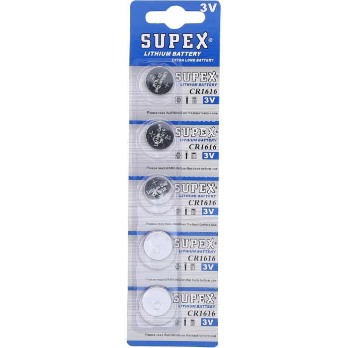 Supex Cr1616 3v Lityum 5 Li Paket Pil