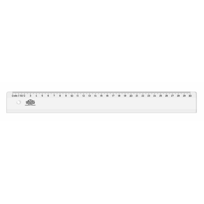 Hatas Standart Cetvel Plastik Geniş 30 Cm 0160