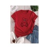 Unisex Red Bear Baskılı Tshirt