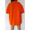 Unisex Orange Turuncu Bisiklet Yaka Pamuk Oversize