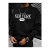 Unisex Bisiklet Yaka New York Yazılı Sweatshirt