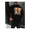 Unisex Two Friends Bear Baskılı Sweatshirt