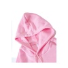 Unisex Kapüşonlu Pembe Renk Chicago Baskılı Hoodie