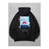 Unisex Mount Fuji Yazılı Sweatshirt