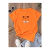 Garfield Baskılı Turuncu Oversize Tshirt