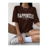 Unisex Happiness Yazılı Tshirt