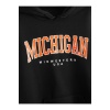 Unisex Siyah Michigan Yazılı Baskılı Sweatshirt