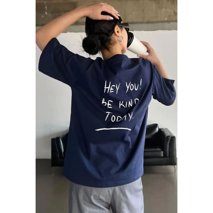 Unisex Hey You Baskılı T-shirt