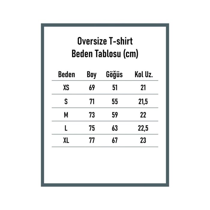 Siyah Baskılı Oversize Kadın T-shirt Unisex