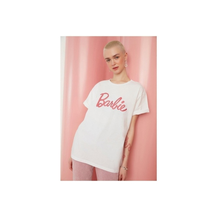 Barbie Baskı Oversize T-shirt