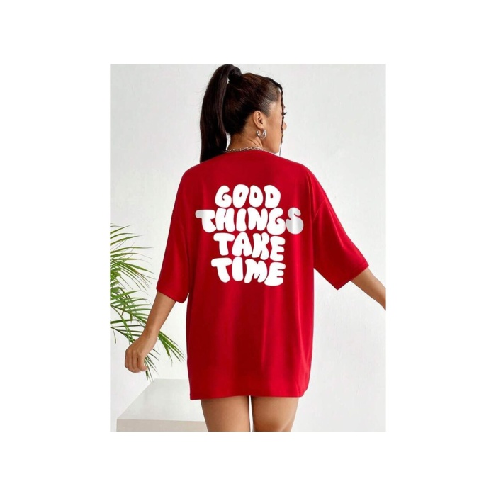 Unisex Good Things Yazılı Tshirt