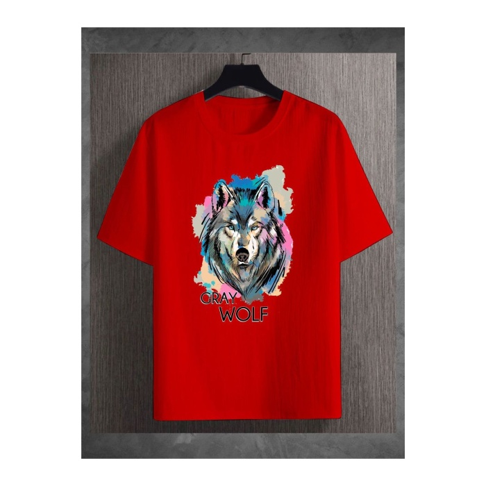 Unisex Gray Wolf Yazılı Tshirt