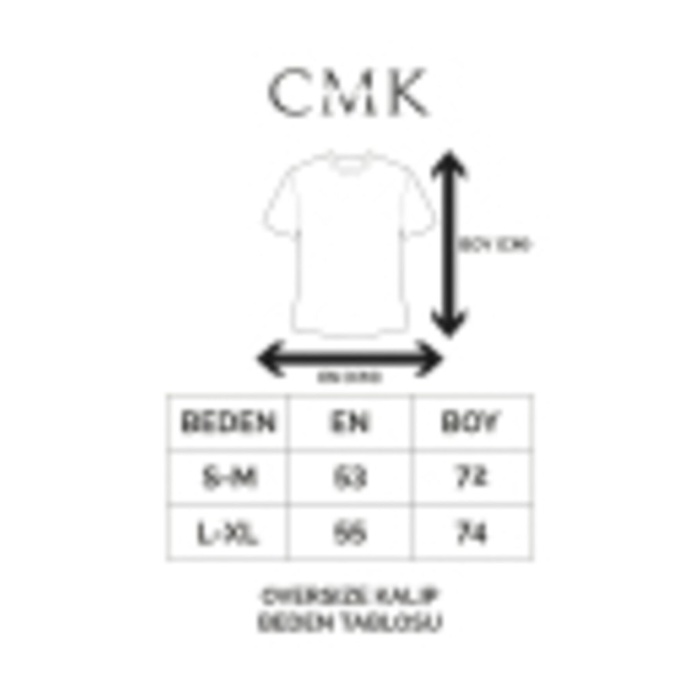 Unisex Why Not Siyah Oversize Bisiklet Yaka Baskılı T-shirt