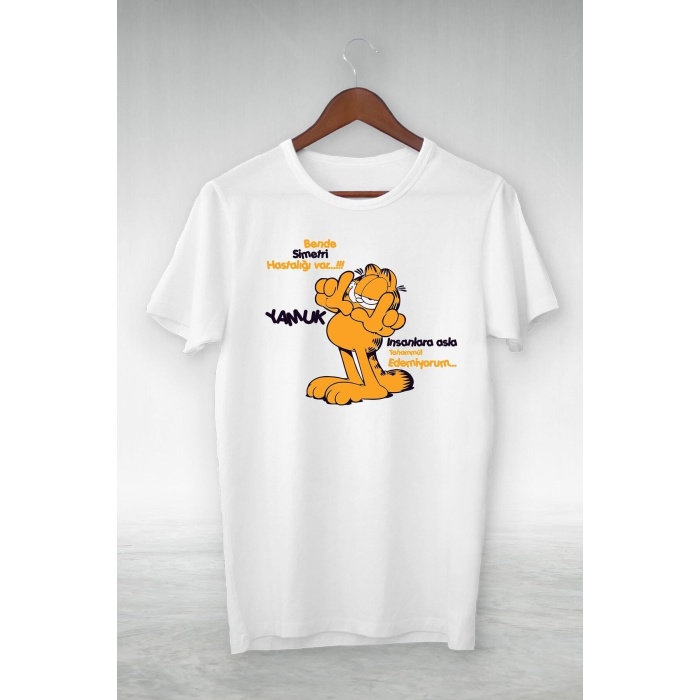 Beyaz - Garfıeld Komik Yazılar Seri -2 - Vip Tasarım Tshirt