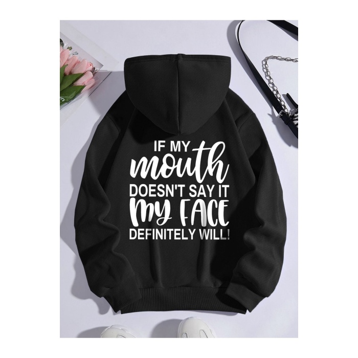 Unisex My Face Yazılı Sweatshirt